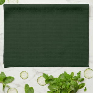 Snowflake Wreath Monogram in Dark Green & White Kitchen Towel