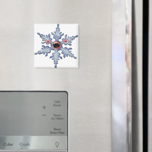 Snowflake Zombie! Square Magnet
