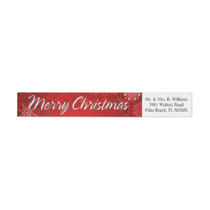 Snowflakes 1-11 Options Wrap Around Address Label