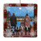 Snowflakes 2 family photo personalized red tartan