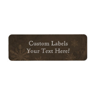 Snowflakes 4 - Original Dark Sepia Custom Labels