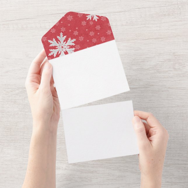 Snowflakes à la carte postale de Noël Eve (Déchirure)