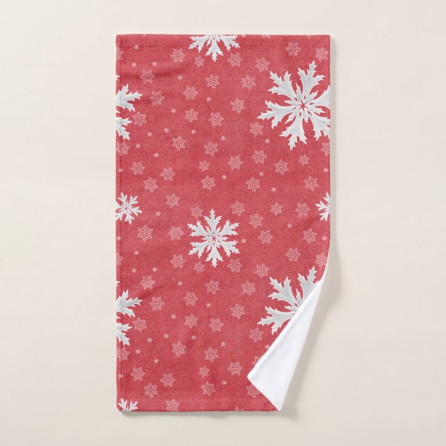 Snowflakes à l'invitation de Noël (Serviette à main)