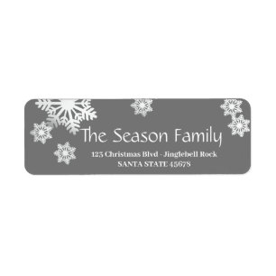 Snowflakes Address Label