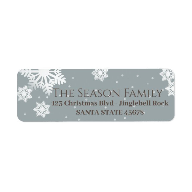 Snowflakes Address Label (Front)