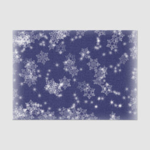 Snowflakes against a night sky tissue paper