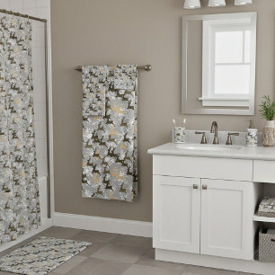 snowflakes and deer bath towel set