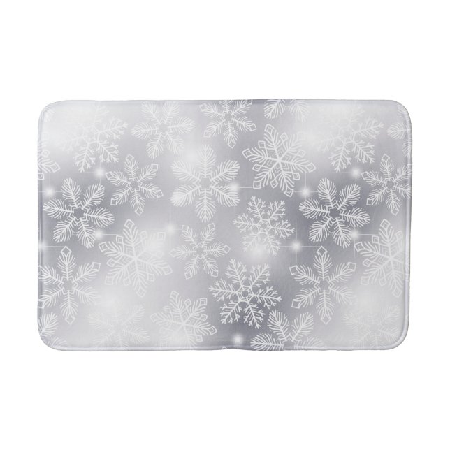 Snowflakes and lights bath mat (Front)