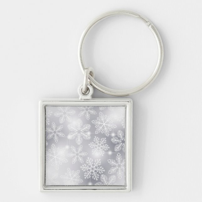 Snowflakes and lights keychain (Front)