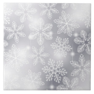 Snowflakes and lights tile