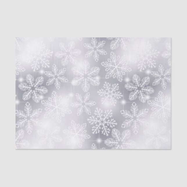Snowflakes and lights tissue paper (Front)