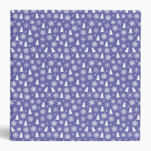 Snowflakes and Pine Trees Pattern Binder