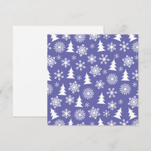 Snowflakes and Pine Trees Pattern Card