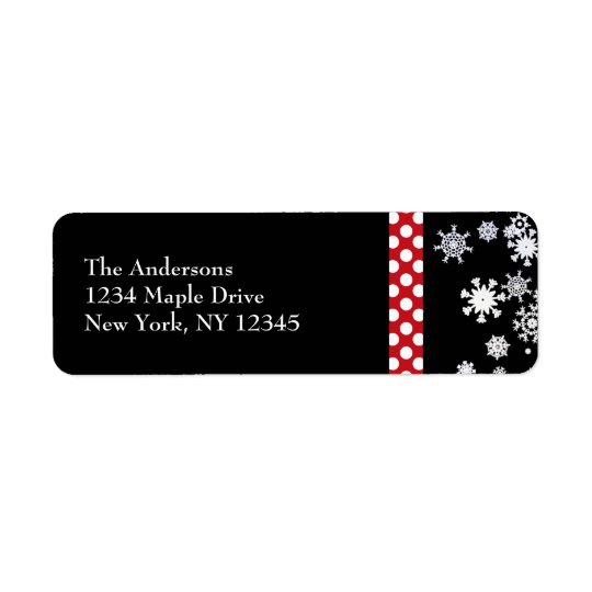Snowflakes and Polka Dots Christmas Labels