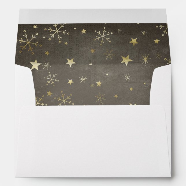 Snowflakes and Stars Pre-Addressed Envelopes (Back (Bottom))