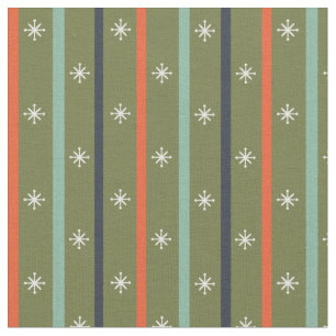 snowflakes and stripes fabric