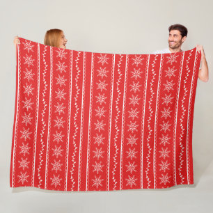 Snowflakes and Vines Designer Fleece Blanket