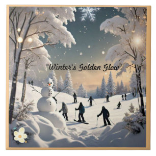 "Snowflakes and Wonder" Tile