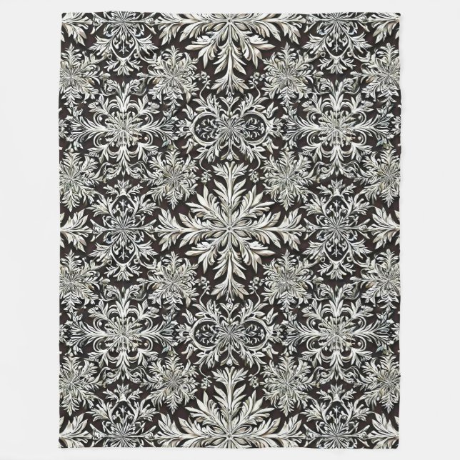 Snowflakes art fleece blanket (Front)