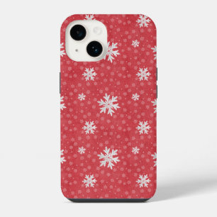 Snowflakes at Christmas Eve Invitation Napkins Tis iPhone 14 Case