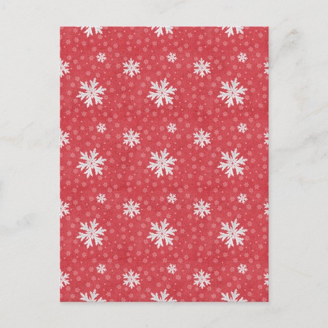 Snowflakes at Christmas Eve Invitation Postcard (Front)