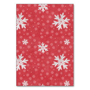 Snowflakes at Christmas Eve Invitation Table Number