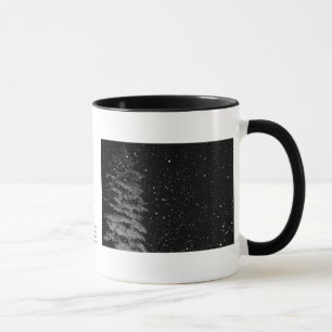 snowflakes at night  unique photograph mug