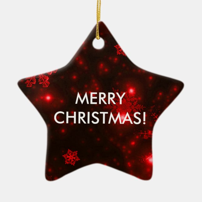 Snowflakes avec ornement Arrière - plan rouge (Devant)