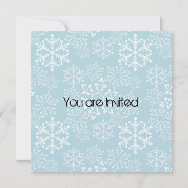 Snowflakes Baby Shower Invitation (Front)