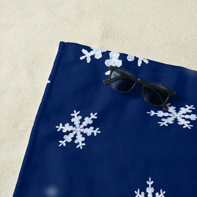 Snowflakes Beach Towel (In Situ)
