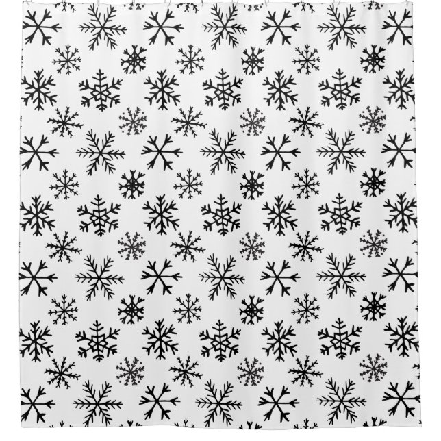 Snowflakes Black and White Pattern (Front)