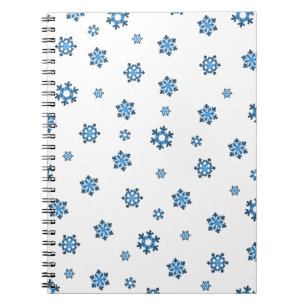 Snowflakes (Blue & Black) Notebook