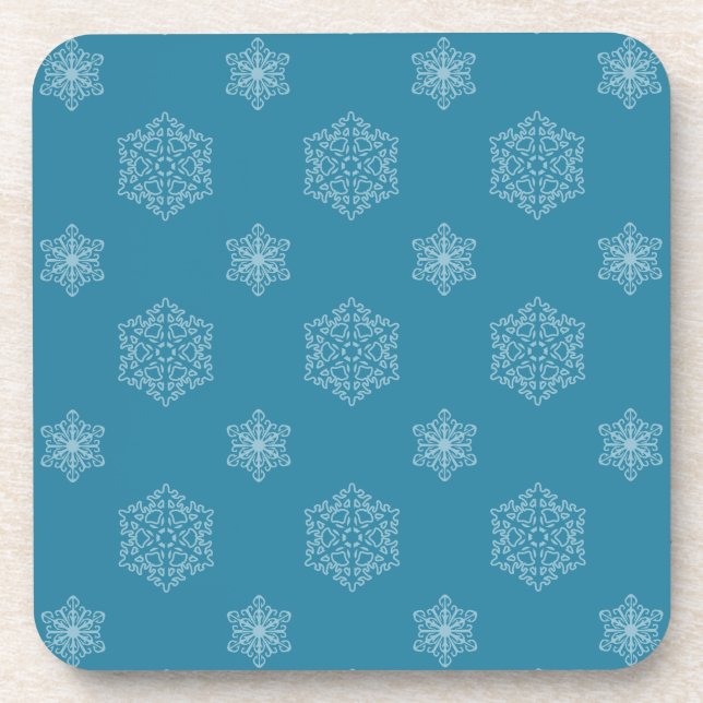 Snowflakes Blue Coasters (Front)