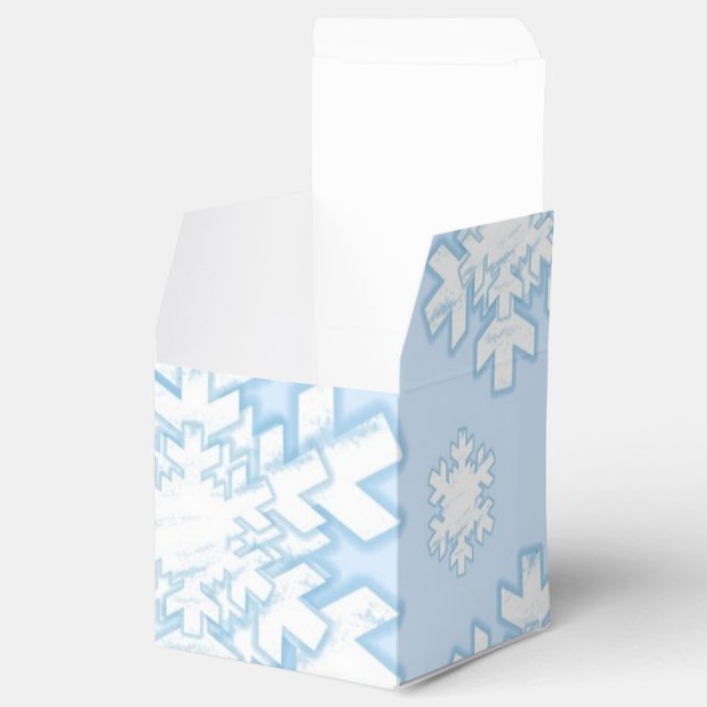 Snowflakes (blue) favor box (Opened)