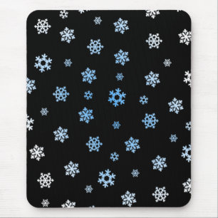 Snowflakes (Blue & White) Mouse Pad