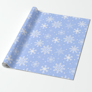 Snowflakes Blue Wrapping Paper