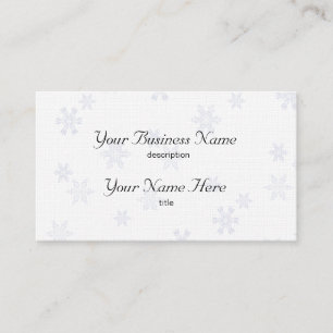 Snowflakes Business Card Template Executive Linen