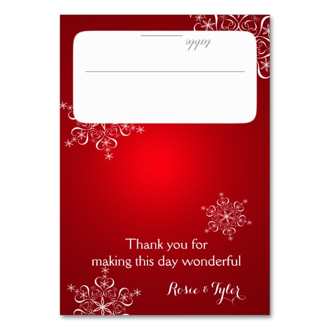 Snowflakes Carte de siège rouge (Par défaut)