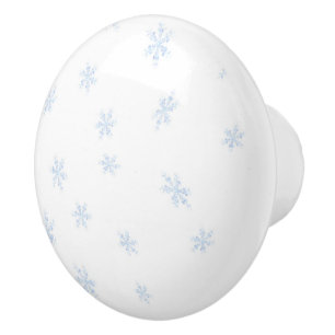 Snowflakes Ceramic Knob