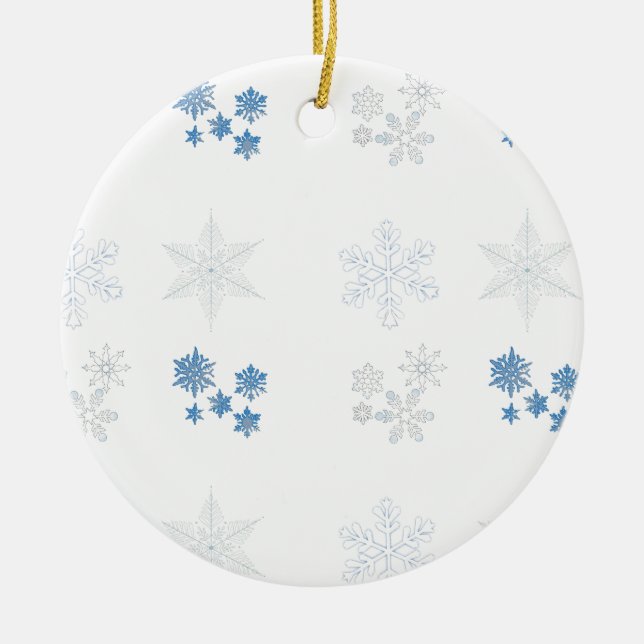 Snowflakes Ceramic Ornament (Front)