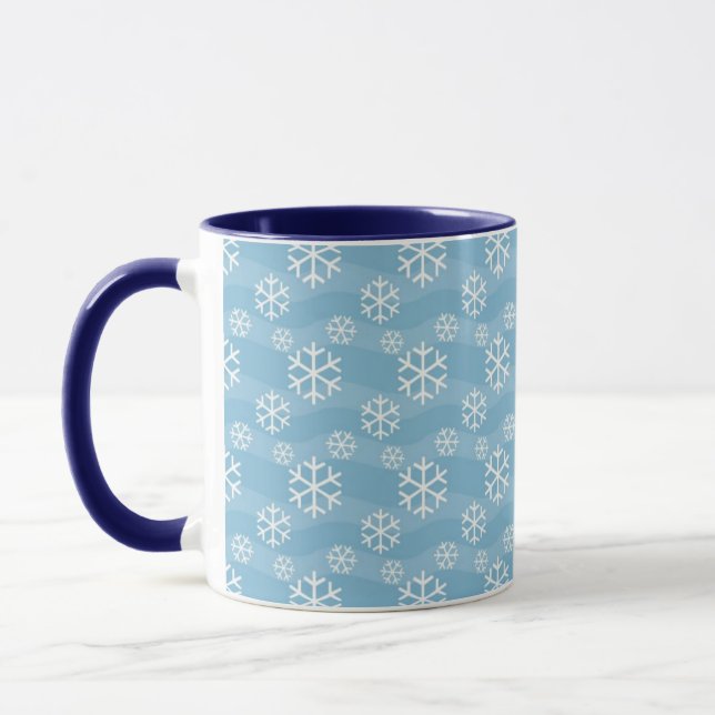 snowflakes christmas coffee cup (Left)