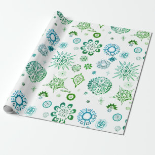 SNOWFLAKES Christmas gift wrap   m3galleryStudio