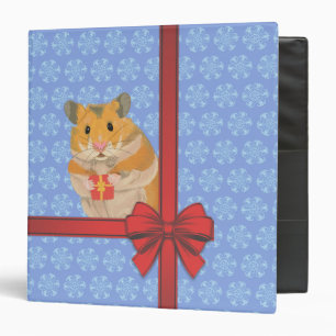 Snowflakes Christmas Hamster Binder