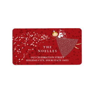 Snowflakes Christmas Magical Fairy Holiday Labels