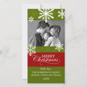 Snowflakes Christmas Photo Card