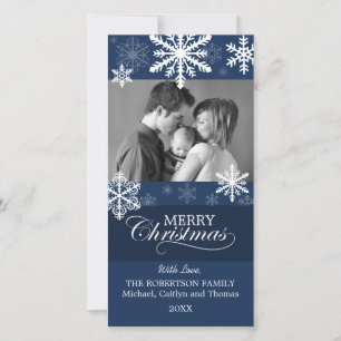 Snowflakes Christmas Photo Card