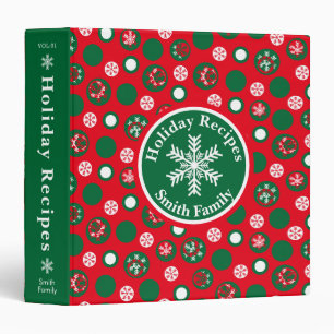 Snowflakes Christmas Recipe Binder