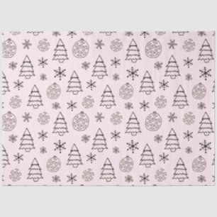 Snowflakes Christmas Trees Ornaments Christmas Tissue Paper