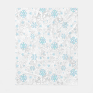 Snowflakes Christmas/winter Fleece Blanket