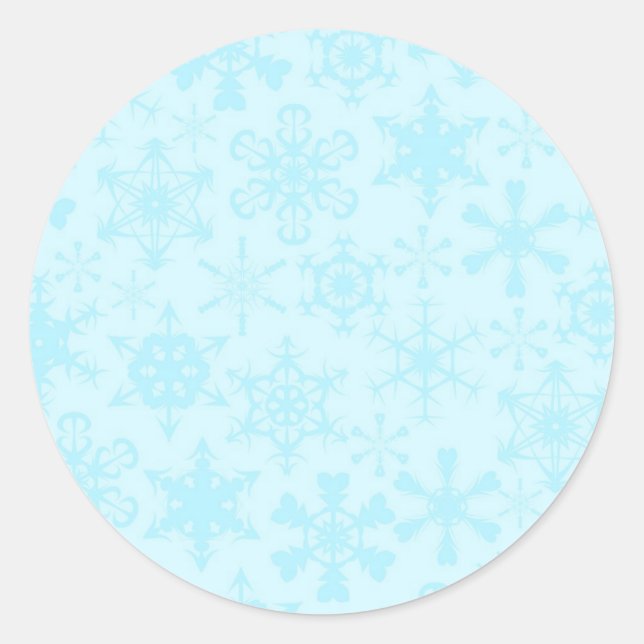 Snowflakes Classic Round Sticker (Front)
